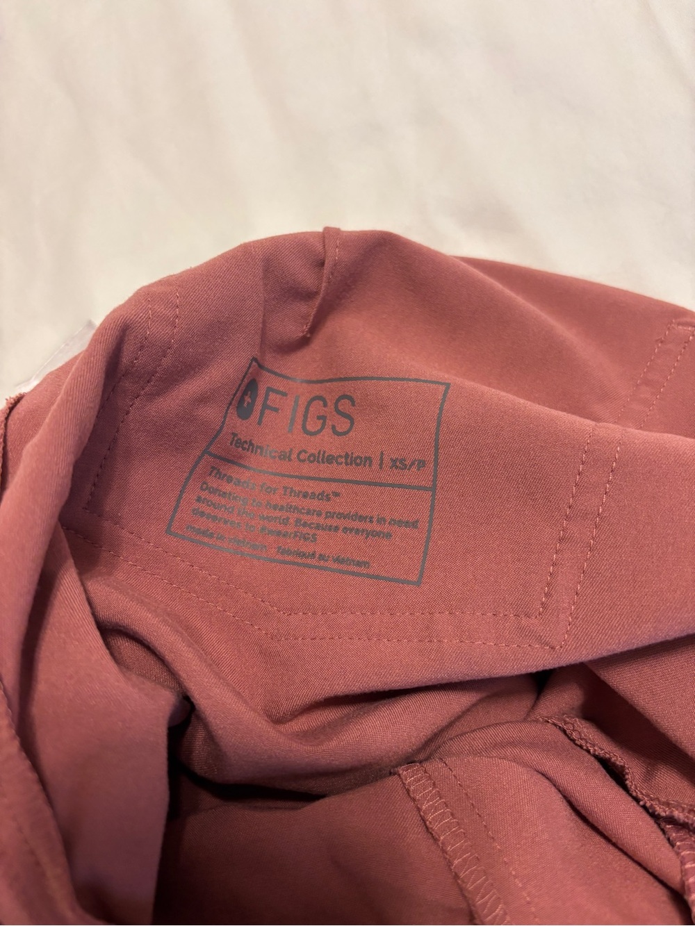 Figs Mauve Pink Uman Relaxed Jogger Scrub Pants XS petite - Picture 8 of 8